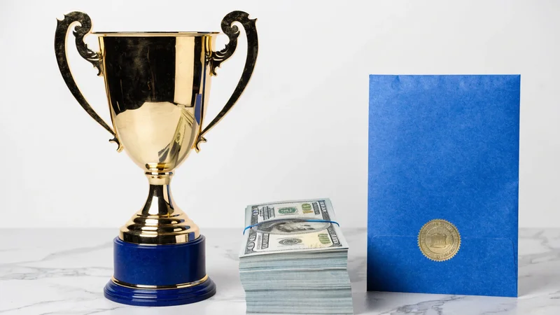 Trophy and loan documents representing best installment loans of 2026