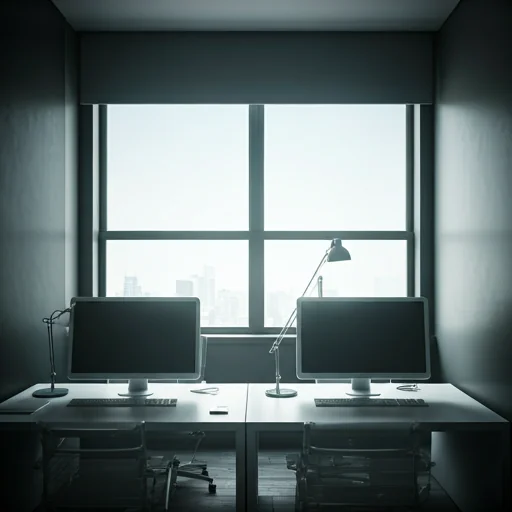 Modern corporate office with collaborative spaces