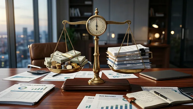 Balance scale weighing pros and cons of payday loans with financial documents