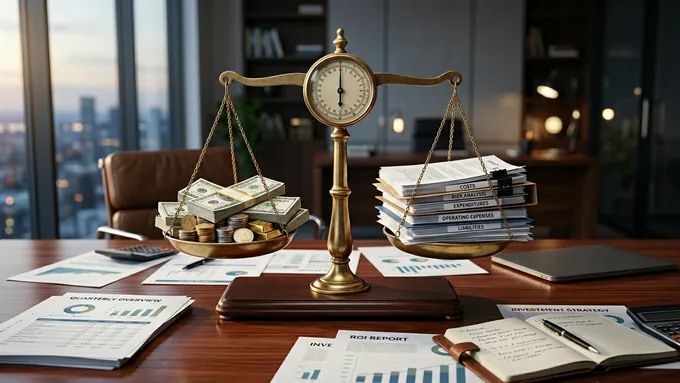 Balance scale weighing pros and cons of payday loans with financial documents