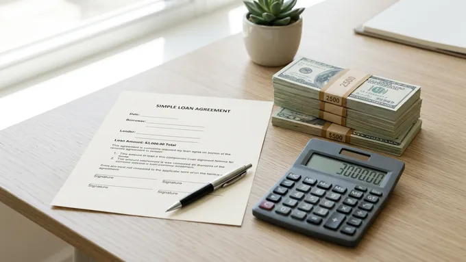 Stacks of bills representing small-dollar loan amounts from 500 to 2500 dollars