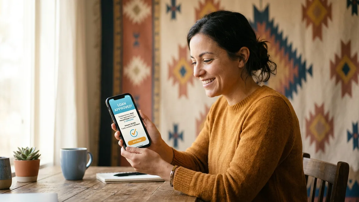 Tribal loan no credit check application showing income verification instead of FICO score